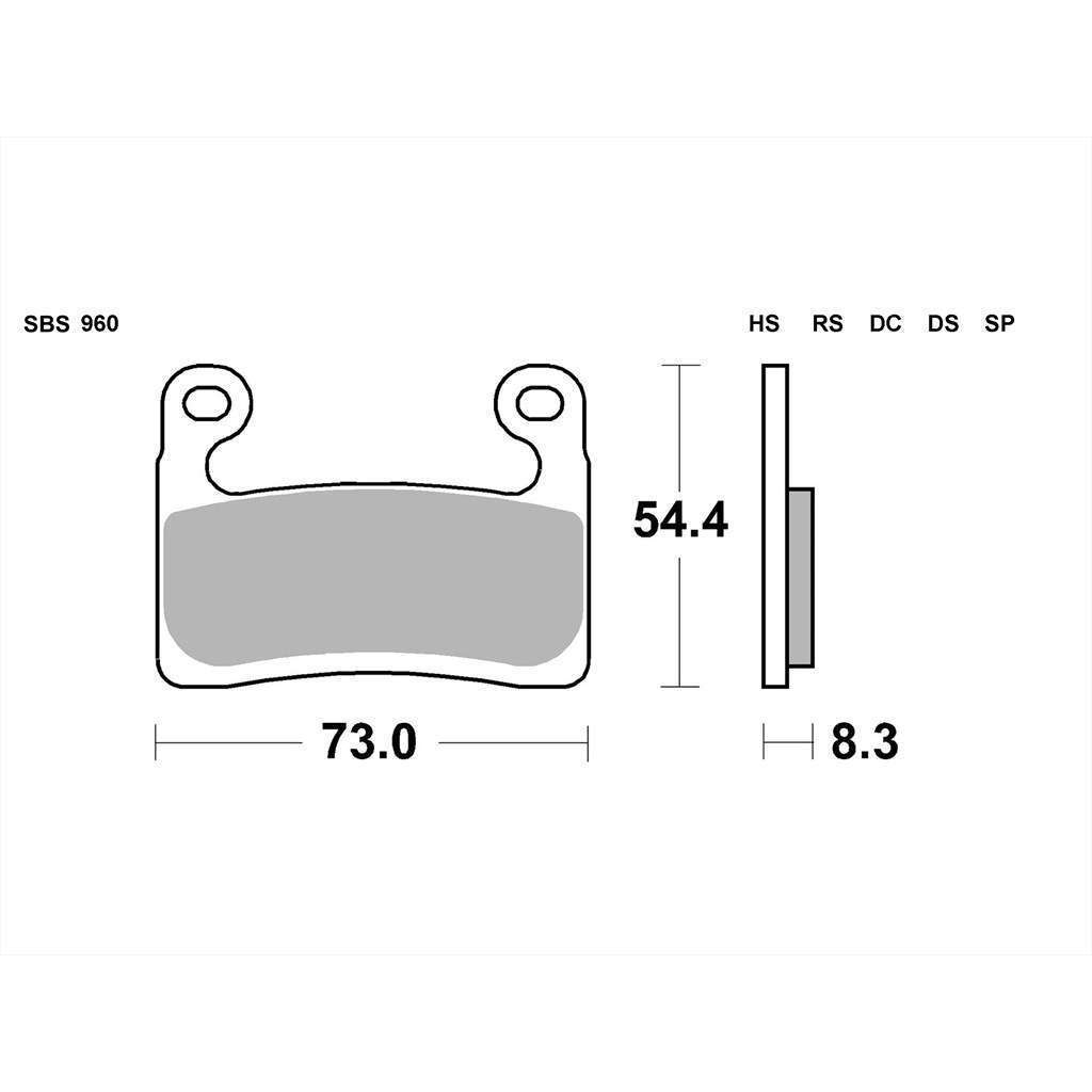 SBS960DC Dual Carbon Front Race Brake Pads WeSellParts Bike Shop