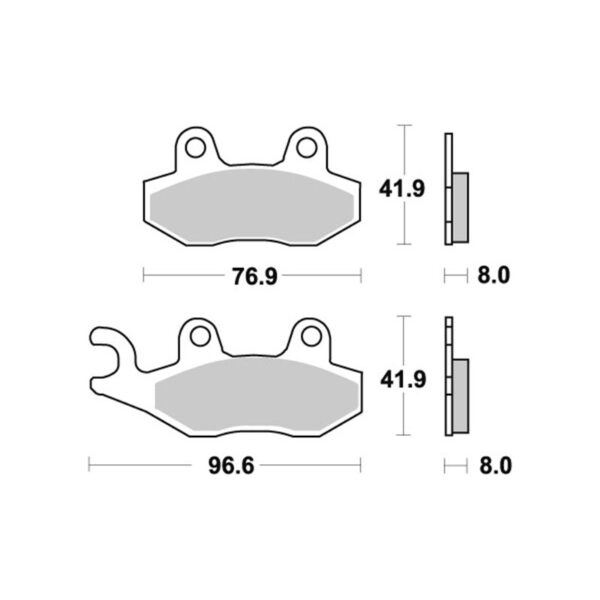SBS Sintered Brake Pad Set to fit various Triumph motorcycles #5 - Image 3