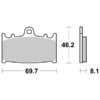 SBS Sintered Brake Pad Set to fit Kawasaki VN1700/VN2000 - Image 2