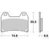 SBS Sintered Brake Pad Set to fit various Ducati motorcycles #3 - Image 2