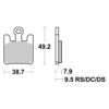 SBS Sintered Brake Pad Set Kawasaki ZX10R 04-07 #1 - Image 2