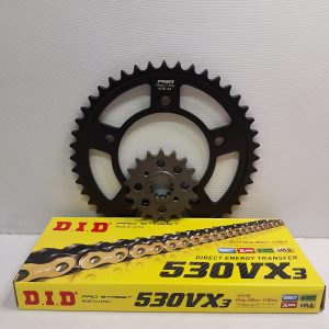 Chain and Sprocket set Honda CBR1100XX Black Bird