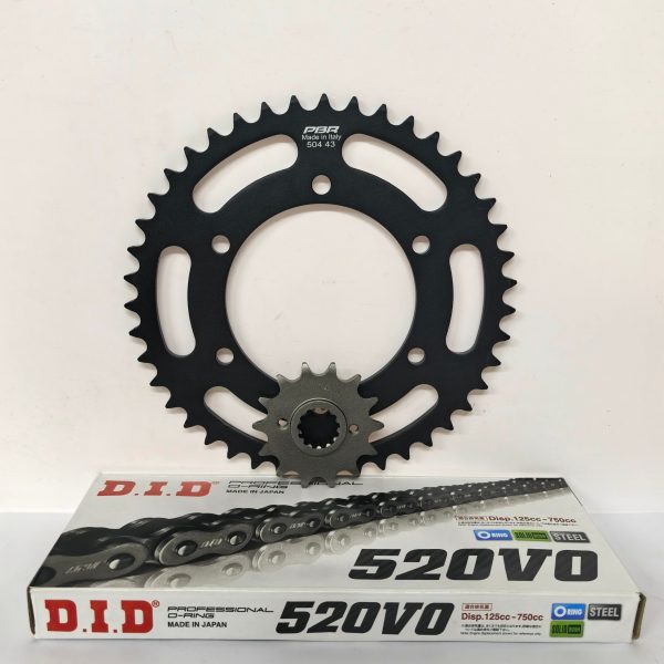 Chain and Sprocket set Kawasaki EX250R Ninja 08-12