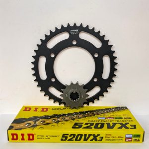 Chain and Sprocket set upgrade Kawasaki EX250R Ninja 08-12