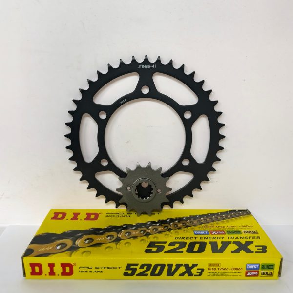 Chain and Sprocket set upgrade Kawasaki EX400 Ninja / Z400