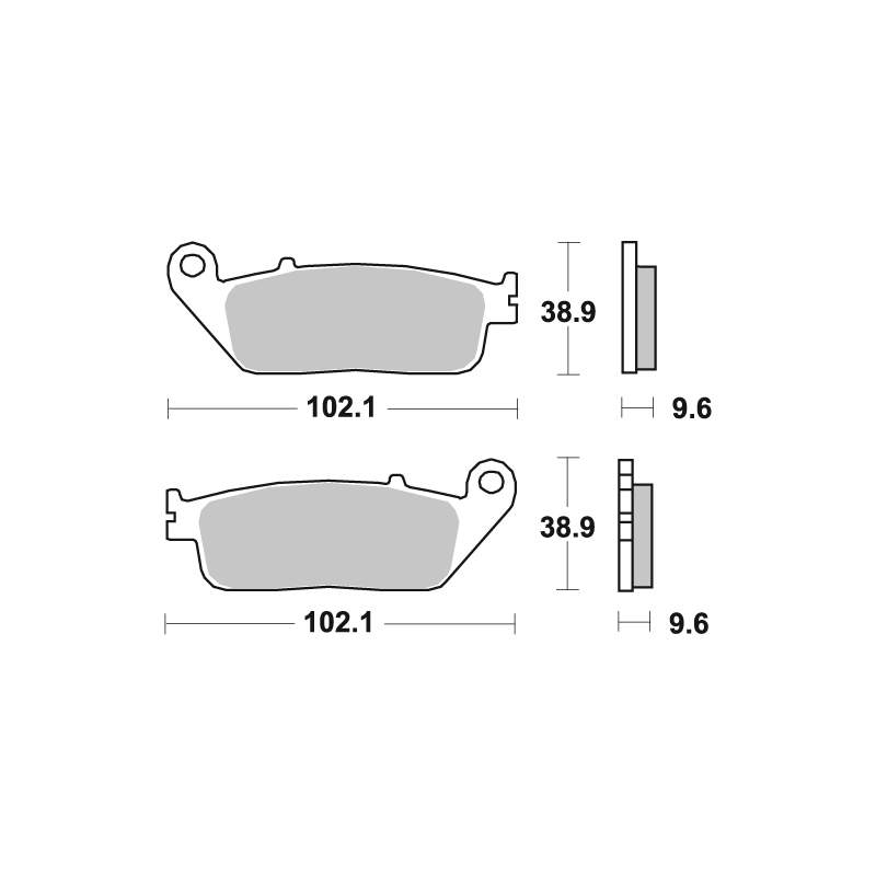 SBS Sintered Brake Pad Set to fit Honda CBF1000 motorcycles - Image 2