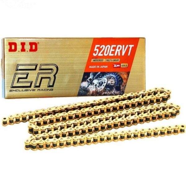DID 520 ERVT 120 link gold X ring Enduro Racing chain with clip link