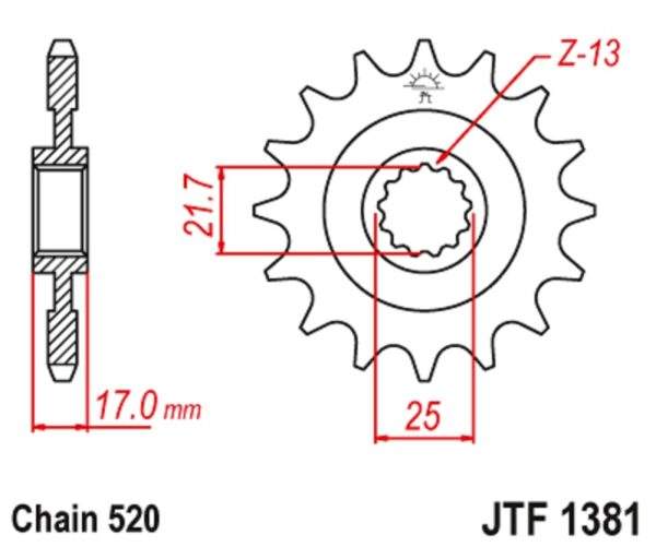 Chain and Sprocket set Honda CBR500R - Image 3