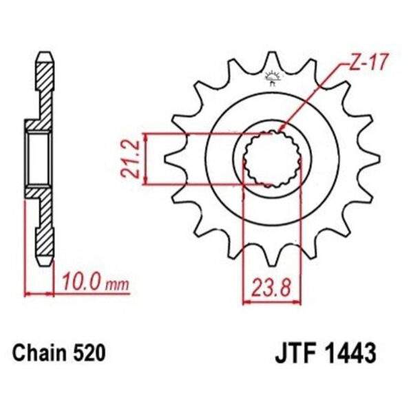 Chain & Sprocket set Suzuki Off Road Motorcycle #14 - Image 3