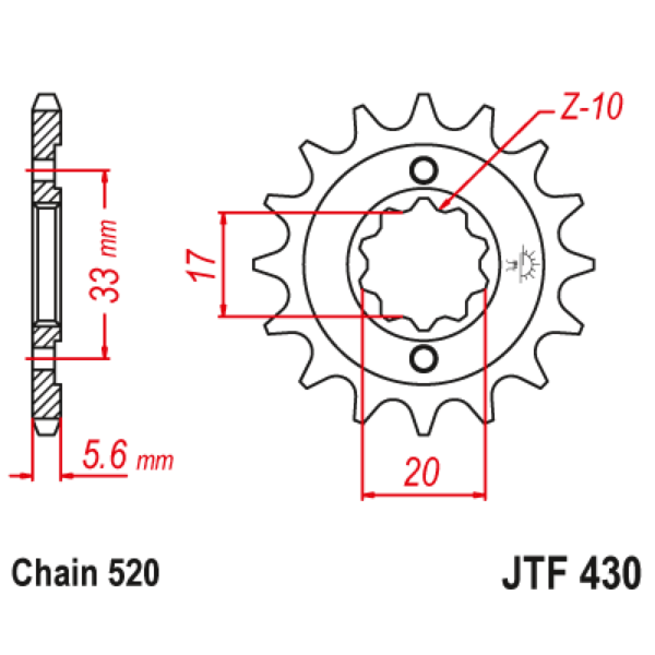 Chain & Sprocket set Suzuki Off Road Motorcycle #8 - Image 3