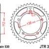 Chain and Sprocket set Honda CBR1100XX Black Bird - Image 4