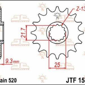 Chain & Sprocket set KAWASAKI EX300 NINJA / Z300 - Image 3