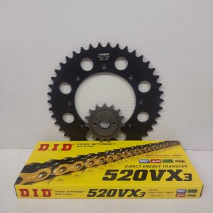 Chain & Sprocket set Upgrade Kawasaki KLR650 1990-2017
