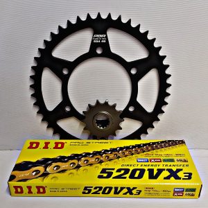Chain & Sprocket set Upgrade Kawasaki KLE300 Versys-X 17-21