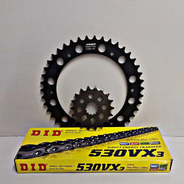 Chain & Sprocket set Triumph Speed Triple/R/S/RS 1050 12-21