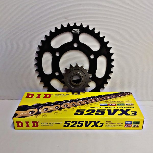 Chain & Sprocket set upgrade Kawasaki ZX6R 98-02