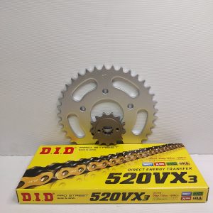 Chain & Sprocket set upgrade Honda CBX250 Twister